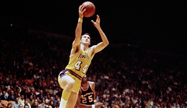 Platz 23: JERRY WEST (1960-1974) - 25.192 Punkte in 932 Spielen - Los Angeles Lakers
