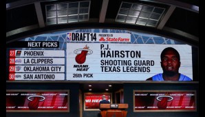 26. Pick: P.J. Hairston (Miami Heat - getradet zu den Charlotte Hornets)