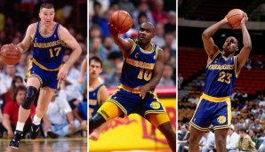 1991: Warriors (7) - Spurs (2) 3:1 - Run TMC mit Tim Hardaway, Mitch Richmond und Chris Mullin überliefen in Runde eins die Spurs um David Robinson. Danach war aber gegen die Lakers Endstation