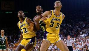 Nach Jerry und Wilt gab es Magic und Kareem. Sie verpassten Purple-and-Gold endgültig den Status als ewige Top-Franchise, indem man in 10 Jahren achtmal die Finals erreichte. Showtime steht für Magic und Kareem.