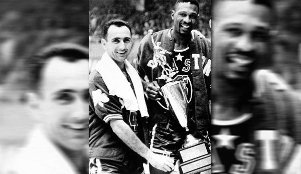 Sie sind wohl die Ur-Väter des One-Two-Punch: Bill Russell und Bob Cousy gewannen in sieben Jahren sechs Titel, kamen beide zu MVP-Ehren. Zusammen dominierten sie beide Enden des Courts und begründeten die Legende der Celtics.