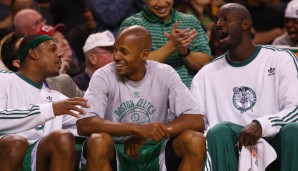 Mit dem neuen Traum-Trio walzten die Celtics durch die Liga und holten mit 66 Siegen die beste Bilanz der Liga