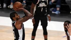 Platz 16: PAUL GEORGE - 258 Dreier in 108 Spielen - Indiana Pacers, Oklahoma City Thunder, L.A. Clippers (Stand: 4. Juni 2022)