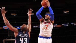 62 Punkte: CARMELO ANTHONY (New York Knicks) im Januar 2014 gegen die Charlotte Bobcats