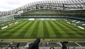 Das Aviva Stadium in Dublin ist das Heimstadion der irischen Rugby-Union-Nationalmannschaft und der irischen Fußballnationalmannschaft - 51.700 passen rein.
