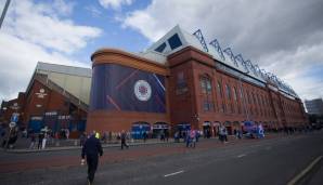 Der Ibrox Park in Glasgow fasst 50.467 Zuschauer - hier spielen die Glasgow Rangers.