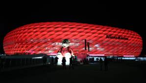 Die Allianz Arena im Norden von München bietet 75.000 Plätze und ist das Stadion des FC Bayern München.