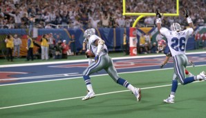 XXVIII: Dallas Cowboys - Buffalo Bills 30:13 - Zum vierten Mal in Folge im Super Bowl, zum vierten Mal verloren die Bills. 13:6 führte Buffalo zur Pause, dann fumbelte der Bills-RB. Return-TD, Ausgleich, den Rest machte MVP Emmit Smith (132 YDS, 2 TD)