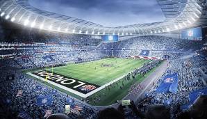TOTTENHAM - LONDON: Bereits 2015 hat sich die NFL mit den Hotspur auf einen Zehnjahresdeal geeinigt: Die NFL steckt Geld in die neue Spurs-Arena, in der ab 2018 mindestens zwei NFL-Spiele pro Jahr stattfinden sollen! So dürfte das dann in etwa aussehen