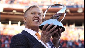 E wie Elway: John Elway, General Manager der Denver Broncos, könnte als Erster einen Titel als Spieler und GM gewinnen. 1997 und 1998 triumphierte er als QB der Broncos - und gönnt Manning ein ähnliches Schicksal