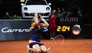2015 war ihr bis dahin bestes Jahr: Sie gewann vier Turniere auf drei unterschiedlichen Belägen. Hier jubelt sie in Stuttgart.