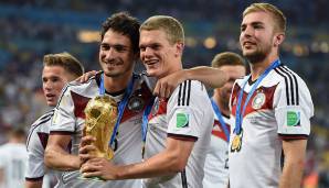 So ist Deutschland erfolgreich bei der WM 2014 aufgelaufen: Roter Brustring auf dem klassischen Weiß.