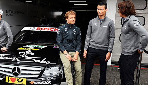 Auch Formel-1-Fahrer Nico Rosberg stattete den Teamkollegen aus der DTM einen Besuch ab