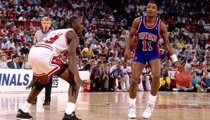 Michael Jordan war sein größte Widersacher. Detroit und Chicago lieferten sich harte Schlachten, und auch privat verstanden sich die beiden nicht so gut