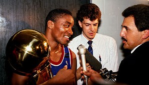 1989 feierte Thomas seinen ersten Titelgewinn. Der Finals-MVP-Award aber ging an Teamkollege Joe Dumars