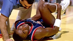 Eine Knöchelverletzung hemmte Thomas in Spiel 6 der Finals 1988 gegen die Lakers,dennoch erzielte er im letzten Viertel humpelnd 25 Punkte