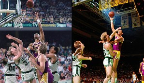 1985 kämpften die Lakers um Kareem die Celtics um Larry Bird in den Finals nieder