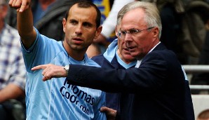 Saison 07/08: Auch der ehemalige England-Coach Sven-Göran Eriksson (r.) war Trainer bei Manchester City