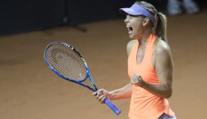 ... und zwar so laut sie konnte! Sodass die Tenniswelt weiß: Maria Sharapova ist zurück!