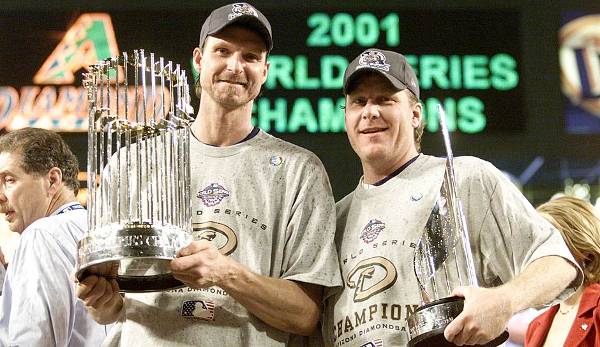 2001 - Arizona Diamondbacks (4-3 gegen New York Yankees), Co-MVP: Pitcher Randy Johnson und Curt Schilling