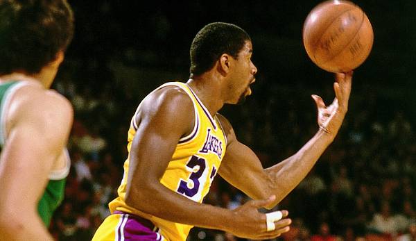 Platz 1: MAGIC JOHNSON - 2.346 Assists in 190 Spielen - Los Angeles Lakers.