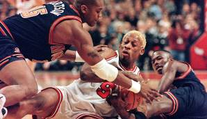 Wann immer es einen Loose Ball gab, Rodman war als Erster auf dem Boden und kämpfte um den Ball.