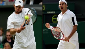 Wimbledon 2004: Erstmals kommt Federer an Nummer 1 gesetzt zu einem Grand Slam. Im Finale trifft er auf Andy Roddick - und verliert den ersten Satz