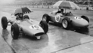Platz 6, Jack Brabham (l.): 3 Weltmeistertitel (1959, 1960, 1966)