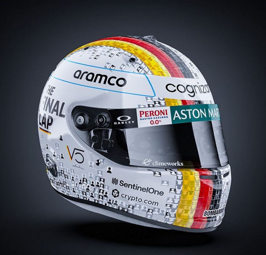 Diesen Helm trägt Sebastian Vettel in seinem letzten F1-Rennen.