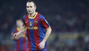 Platz 10: ANDRES INIESTA (damaliger Verein: FC Barcelona) - Gesamtstärke 91 in FIFA 12