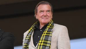 Gerhard Schröder - Borussia Dortmund: Eigentlich ist der Altkanzler aber Fan des BVB. Bei der Borussia ist er sogar Ehrenmitglied.
