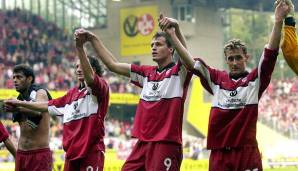 Platz 6: 1. FC Kaiserslautern, 8 Spiele (1995 bis 2002)