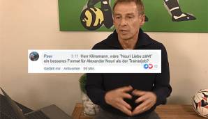 "Ein Top-Mann" sei sein vorübergehender Nachfolger Alexander Nouri, bekräftigte Klinsmann. Die Trainerfrage sei "das kleinste Problem". Damit scheinen nicht alle Hertha-Fans einverstanden.