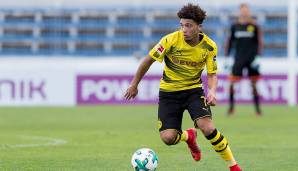 Platz 8: JADON SANCHO - eingesetzt im Alter von 17 Jahren, 6 Monaten und 26 Tagen beim 2:2 bei Eintracht Frankfurt am 21. Oktober 2017 - Heute: Borussia Dortmund.