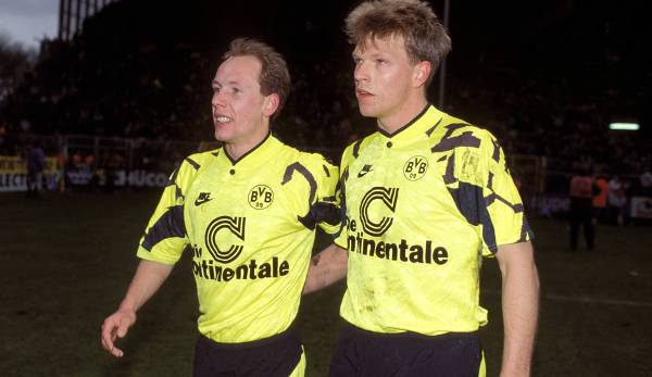 WOLFGANG HOMBERG (2 Spiele): Der Innenverteidiger, der hier links neben Knut Reinhardt zu sehen ist, kam 1991 zum BVB. Gegen Thomas Helmer und Günter Kutowski war aber kein Kraut gewachsen. Insgesamt 25 Minuten in Pokal und Bundesliga eingesetzt.