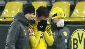 Erneute Sorgen um Giovanni Reyna. Der US-Amerikaner hatte den Platz beim Spiel von Borussia Dortmund gegen Borussia Mönchengladbach bereits nach 27 Minuten unter Tränen verlassen.