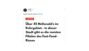 Hintergrund: Süle hat bekanntlich eine Schwäche für Fast-Food.