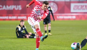 ROMARIO RÖSCH für den 1. FSV Mainz 05 am 15. August 2021 gegen RB Leipzig.