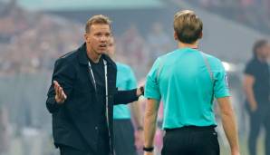 Julian Nagelsmann war mit der Leistung des FC Bayern München zufrieden - weniger aber mit der des Schiedsrichters.
