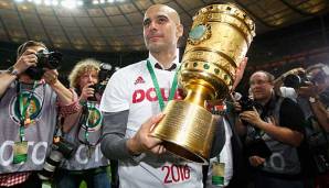 Holte mit dem FC Bayern in drei Jahren dreimal die Deutsche Meisterschaft und zweimal den DFB-Pokal: Pep Guardiola.