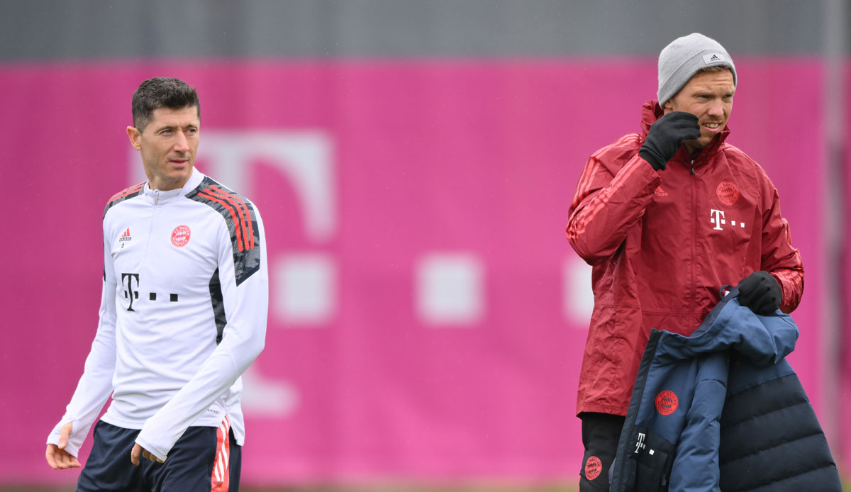 Robert Lewandowski verlässt den FC Bayern. Was sagt Trainer Julian Nagelsmann dazu?