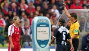 Platz 5: ANDREAS GÖRLITZ (4) - am 14. August 2004 gegen Hertha BSC musste er vier Minuten vor dem offiziellen Spielende mit Gelb-Rot vom Platz. Der damalige Neuzugang sollte sich nie bei Bayern durchsetzen.