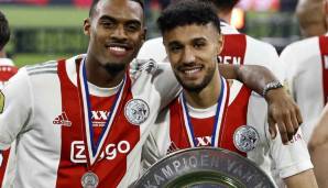 Noussair Mazraoui und Ryan Gravenberch gewannen in der vergangenen Saison mit Ajax Amsterdam den Meistertitel in der niederländischen Eredivisie.
