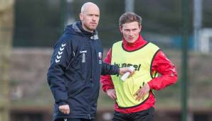 Rico Strieder und Erik ten Hag arbeiteten von 2013 bis 2015 bei der Reserve des FC Bayern und von 2015 bis 2017 beim FC Utrecht zusammen.
