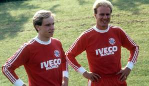 Anschließend ging es zu Borussia Dortmund, wo er 1989 den Pokal gewann. In seinen Anfangsjahren spielte er in München an der Seite seines wesentlich bekannteren Bruders Karl-Heinz (r.). Heute ist er an diversen Firmen beteiligt und Kolumnist.