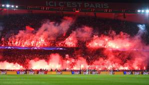Die PSG-Fans verwandelten den Prinzenpark zwischenzeitlich in eine Pyro-Hölle.