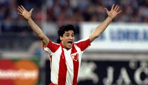 Darko Pancev: Die "Kobra" aus Nordmazedonien holte 1991 den Goldenen Schuh, ging dann zu Inter Mailand - ehe er sich an den damaligen Bundesligisten VfB Leipzig ausliehen ließ. Später noch für Fortuna Düsseldorf aktiv.