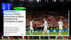 The Guardian: Dies war Gnabrys Nacht und er beendete sie mit unglaublichen vier Treffern, als die Spurs in der Schlussphase beschämend eingingen.