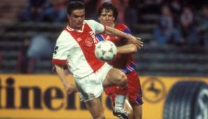 Marc Overmars spielte gegen die Bayern groß auf (1 Tor, 1 Assist). Der "Roadrunner" wechselte 1997 zu Arsenal und 2000 zum FC Barcelona. Leitet aktuell als Sportdirektor die Geschicke bei Ajax Amsterdam.