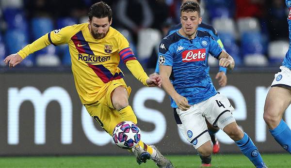 Lionel Messi sah gegen den SSC Neapel seine zweite Gelbe Karte in der laufenden CL-Saison.